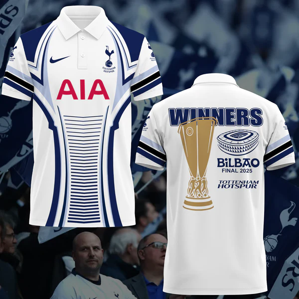 Tottenham Hotspur Winners UEFA Europa League 2025 Polo Shirt TM...