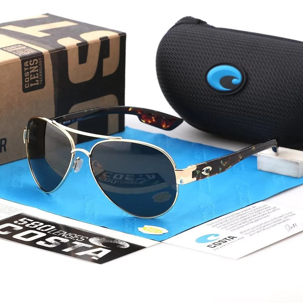 Costa Del Mar South Point Sunglasses Gold Frame Grey Polarized 580p