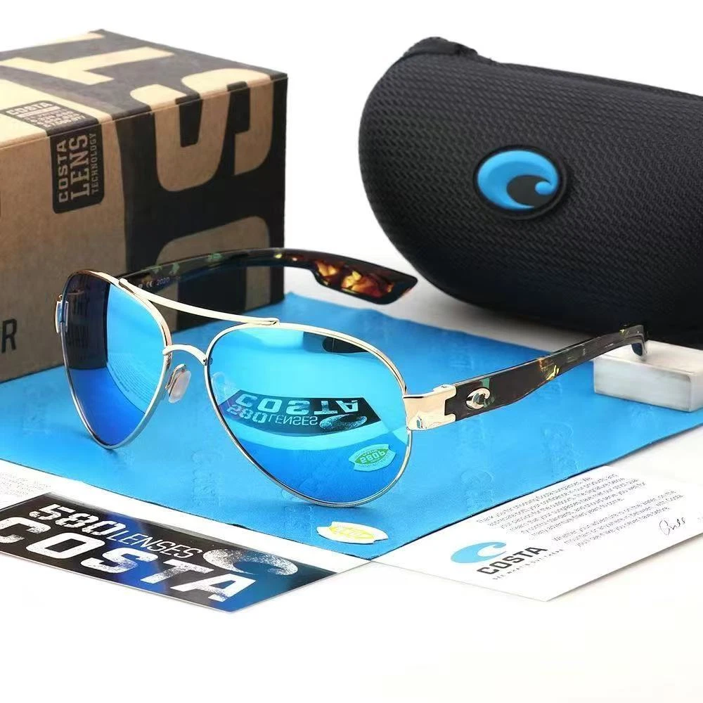 Costa Del Mar South Point Sunglasses Tortoise Shell Frame Blue Polarized 580p